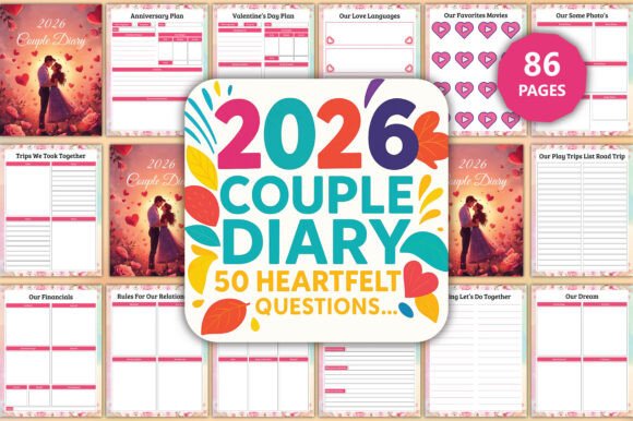 Download 2026 Couple Diary 50 Heartfelt Questions - Heartfelt Collection